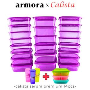 [ CALISTA ] TOPLES PLASTIK CALISTA SERUNI SET ISI 16PCS FOOD CONTAINER PREP KULKAS SET