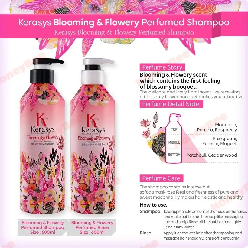 Kerasys Korean Blooming Flowery Perfume Shampoo 600ml Lazada