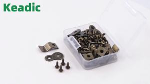 Keadic 101Pcs Heavy Duty Table Top Fasteners with Screws Figure 8 Tabletop Connector Bracket and Z Desktop Clips for Wood Furniture (Bronze)
