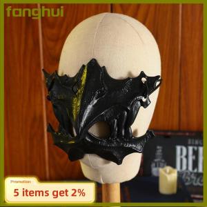 fanghui ปาร์ตี้หน้ากากหัวกะโหลกยาวฟันปีศาจหน้ากากครึ่งหน้าหน้ากากหมาป่ามังกรเสือ houjuu nue อุปกรณ์ประกอบเครื่องแต่งกายฮาโลวีน