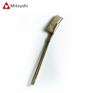 Mitsushi Small Wire Brush Rust Cleaner Straight/Elbow Brush Wire Bristles for Rust Cleaning Kitchen Grease Grime Cleaning Tool