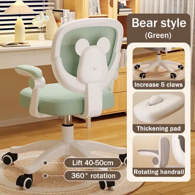 Study Chair for Kids Students Chair with Arm Rest Multifunctional Chair Ergonomic Swivel Chair
