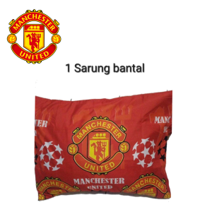 SARUNG BANTAL DAN GULING MOTIF TIM/CLUB BOLA MANCHESTER.BISA BAYAR DITEMPAT(COD)