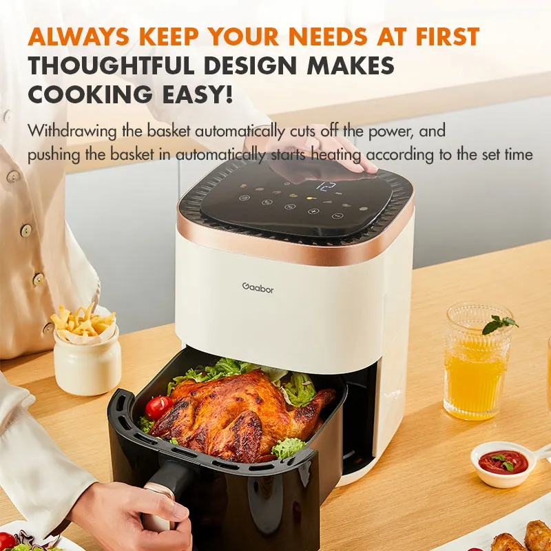 Gaabor Air Fryer 1400W Window Touch Screen AF50T-WH01A