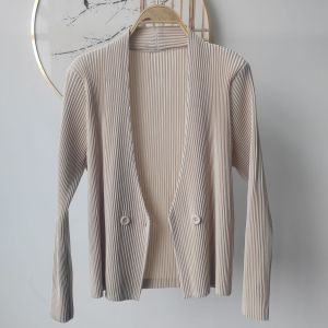 8770 One Size (45-75kg) Autumn Spring Sanzhai Pleated All-Match Commute British Slimming Casual Suit Jacket