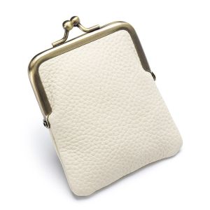 Royal Bagger Mini Coin Purse for Women Genuine Cow Leather Fashion Storage Bags Card Holder Portable Lipstick Clip Bag 2029