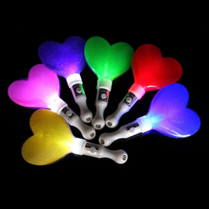 Light Up Sticks Night Toy Luminous LED Flashing Wand Handheld Heart Sticks Adult Party Props Night Club Cheering Props