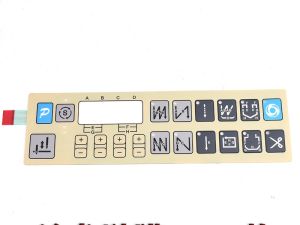 Tấm dán bàn phím dài chữ P và vòng tròn màu xanh da trời sử dụng trong ngành may mặc (GIÁ 1 CÁI)