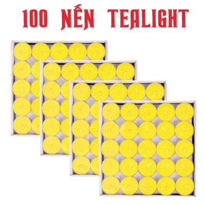 [HCM]Hộp 100v Cháy Khoảng 4h Nến Tealight ko mùi ko khói - Nến xông tinh dầu spa - Nến thả hoa đăng - Nến khử mùi - Nến hâm nóng trà - Nến cúng sao