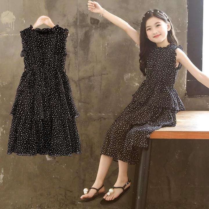 Girls Dress Summer Dress 2019 New Medium And Large Children Chiffon Little Girl 10 Summer Style Princess Dress 12 Years Old Lazada Singapore