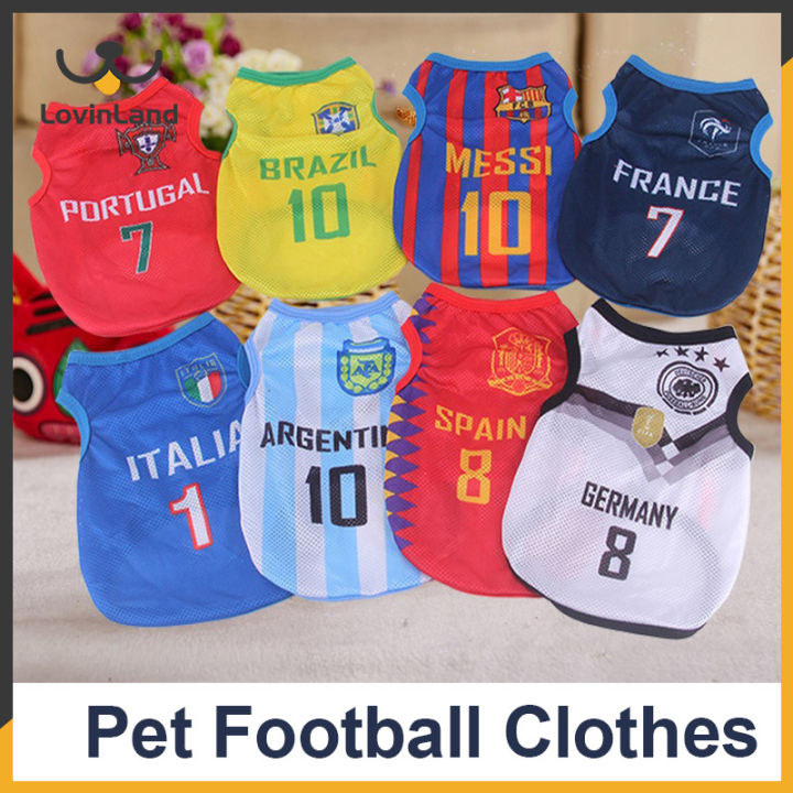 Lovinland Pet 2024 European Cup Dog and Cat Football Clothes