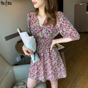 [XẢ KHO GIẢM GIÁ] Váy đầm voan hoa văn dáng xòe trẻ trung năng động dạo phố dự tiệc