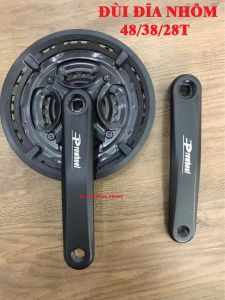 Bộ đùi đĩa ( Giò đĩa ) nhôm 3 tầng Prowheel 48/38/28T cho xe đạp thể thao - Hàng Cao Cấp