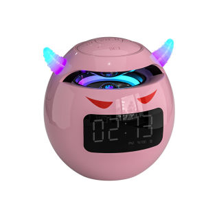 Bluetooth Speaker audio with LED Digital Alarm Clock Music Player Wireless Ball Shape Clock Speaker Mini Speaker Alarm clock