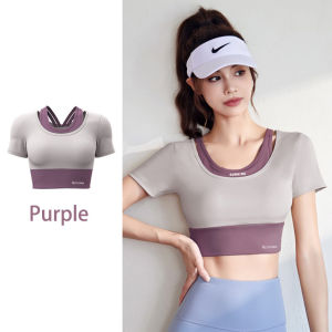 Reytorrm Baju Kaos Olahraga Wanita Lengan Panjang Slim Fit Ketat Atasan Yoga&Gym （JYMC024）