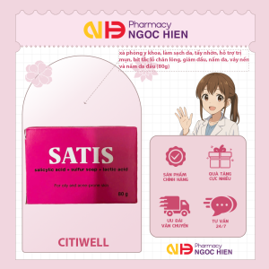 Bánh Xà Phòng SATIS/SATID - Giúp lỗ chân lông thông thoáng hạn chế tình trạng bí da giảm tiết dầu (80g)