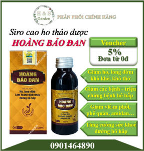 Siro cao ho thảo dược Hoàng Bảo Đan hết ho khò khè bổ phế tiêu viêm - Chai 100ml