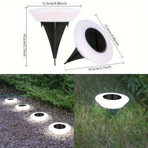 1/4Pcs Led Solar Ground Burial Light Outdoor Waterproof Super Bright Warm White Decorative garden Light for House Backyard Villa Lawn Lamp Landscape