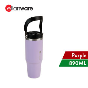 Elianware 890ML 304 Stainless Steel Straw Tumbler Outdoor Flask Travel Mug
