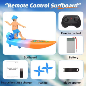 Leiao UT【🔥READY STOCK 🔥】Brue RC Surfboard 2.4G RC Remote Control Boat Amfibi Skateboard Balap Drift Ship Tahan Air Speedboat Mainan Model Kendaraan untuk Anak-anak