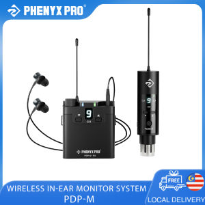 Phenyx Pro PDP-M Stereo Wireless In-Ear Monitor System for Singers Band Stage Live Performance