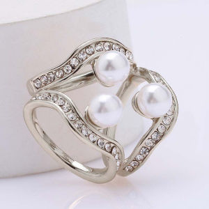 Ring Hijab Bros Cincin Jilbab Mutiara Aksesoris Kerudung Syal Fashion Wanita Emas