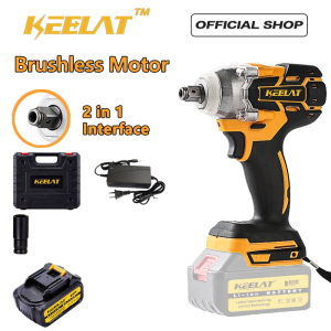 KEELAT KID004 1/2“ Cordless Brushless Impact Wrench Driver With Lithium Battery Electric Wrench Drill Tool Gun Power Tools