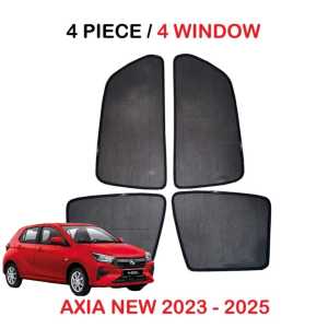 Perodua Axia Window Net Sun Shade Magnetic Oem Sunshade Magnet Door Visor Sun Uv Protection Mirror Cover Privacy Anti-Glare Shield Protection