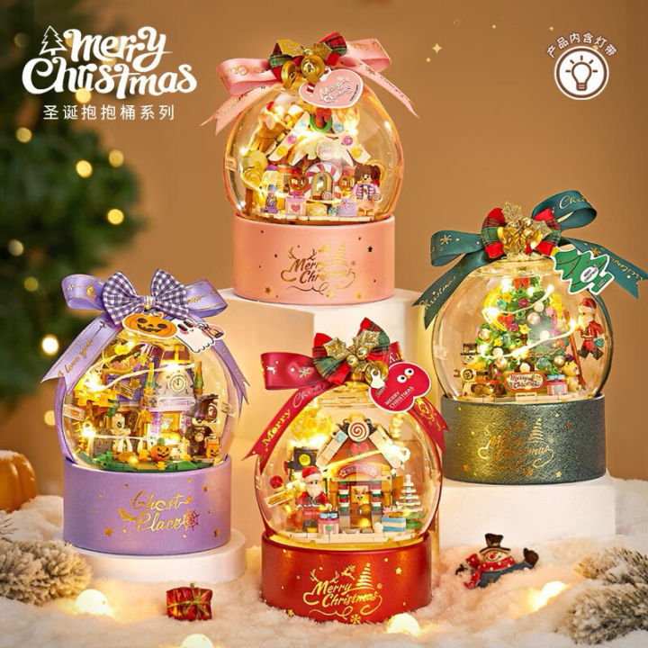 JML积木乐ReadyStocks Merry Christmas tree Music box blocks toys 俐智 圣诞 抱抱桶 ...