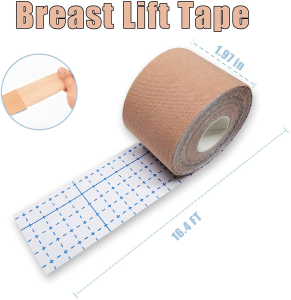 【With Seperate Box 】5cm*5m Boob tapes Nipple Tapes Breast Lift tape push up bra Instant Breast Lift Nipple Cover disposable nipple cover body tape for clothes invisible arm tape push up bra for small boobs none silicon tapes