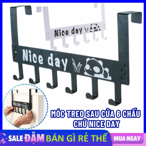 Móc Sau Cửa Treo Quần Áo 6 Chấu Chữ NICE DAY / Móc Treo Gài Cửa Tủ Sơn Tĩnh Điện Bền Cứng Cáp - Móc Treo Đồ Sau Cửa Móc Treo Thông Mình Đa Năng - Giá Treo Đồ Móc Inox Gắn Sau Cửa Nhà Tắm Phòng Bếp