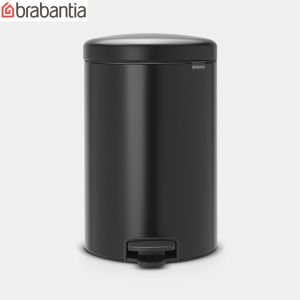 Brabantia ถังขยะ สแตนเลสแบบเหยียบ 20ลิตร บราบันเทีย Pedal Bin New Icon 20L Matt Black