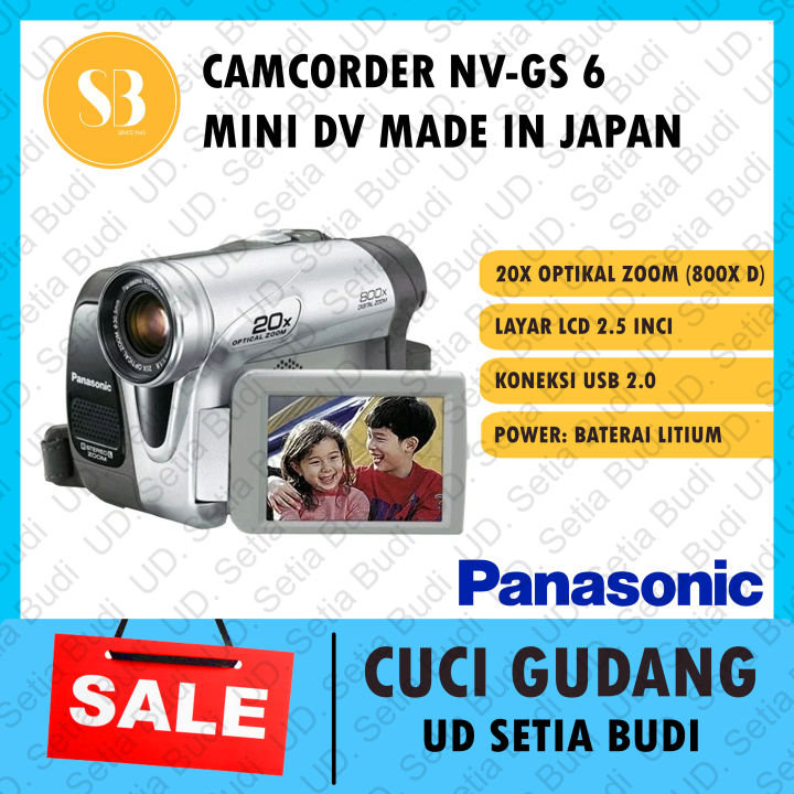 Handycam Panasonic NV-GS6 MiniDV Camcorder Made in Japan Baru
