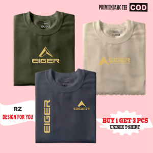 BUY 1 OR 3 PCS Kaos T-Shirt 100% Katun Combed 30s - Kaos Distro Cowok Cewek Branded - Baju Kaos Distro Pria Keren Articel Eiger Kr Eiger Ad Eiger Print Gold Premium Kaos Oblong