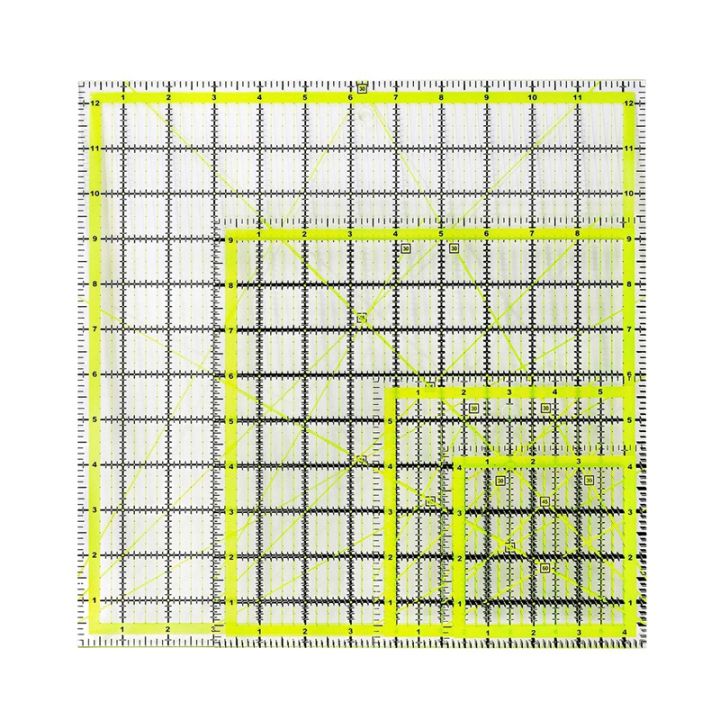 4 Pcs Quilting Ruler Square Quilting Rulers Acrylic Quilters Rulers ...