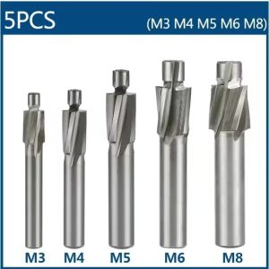 M3-M12 Countersunk End Mills Guided Slotting Tools CNC Engraving and Milling Drill Bits Hardware Accessories