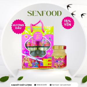 Hộp 4 hũ yến Sào hương dâu dành cho trẻ em 15% yến One a day  kids 70ml