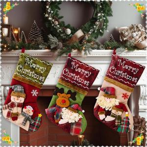 🔥【Special price】🔥🔥[ FLASH SALE ] Christmas Stocking Classic Large Stockings Santa Snowman Reindeer Xmas Character For Family Holiday Christmas Party Decoration