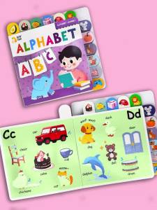 FCBEAR TALE English Learning Book Numbers Alphabet and A Fulfilling Day for Kids Early Education Picture Book
