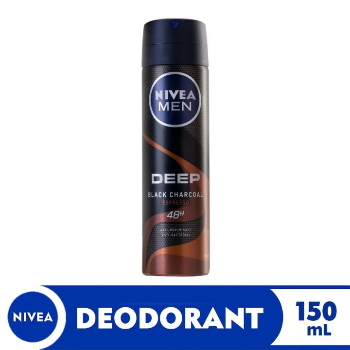 Nivea Men Deep Black Charcoal Espresso Spray 150ml