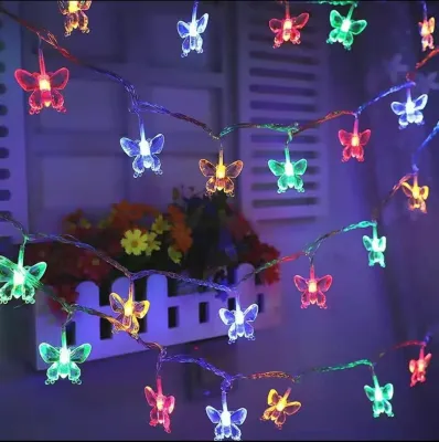 Solar garden Lights Outdoor Waterproof insect SolarButterfly mini Lights 8Modes Waterproof Solar Powered for Patio YardChristmas Decor Porch Market Backyard Yard Party Outdoor