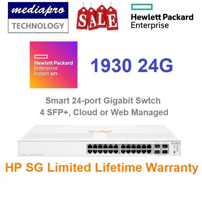 HPE 1930 24G ( Aruba ) Instant On Smart 24-port with 4 SFP+ Cloud ...