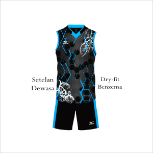 Baju stelan singlet volly badminton bulutangkis jersey olahraga peria wanita
