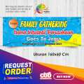 Spanduk Banner 160x60 Family Gathering Pantai Custom Desain. 