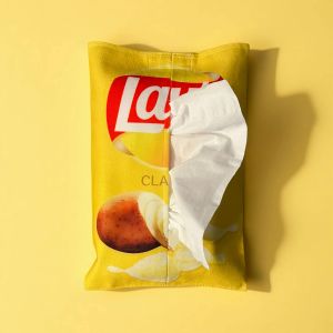 กล่องใส่กระดาษทิชชู่ Lay’s ผ้ากำมะหยี่นุ่ม ซักได้ ดีไซน์ซองมันฝรั่ง 4 สี พร้อมส่ง ส่งไวถึงมือคุณ