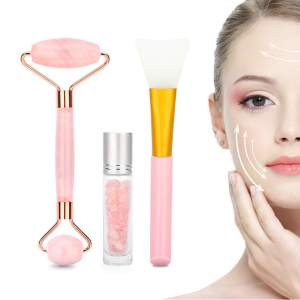 DECINIEE Natural Quartz Facial Jade Roller Face Massager For Facial Lifting Wrinkle Remove Anti-Aging Skin Tightening Roller Skin Care
