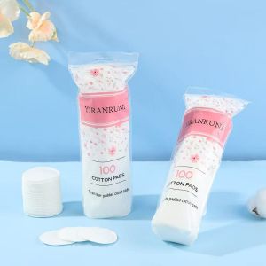 BECORATE Cotton Makeup Remover Pads Round Soft Washable Pads for Face Toner 100 Count Cosmetic Essentials