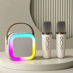 PORTABLE MINI SPEAKER WITH MICs& LED RGB LIGHTING
