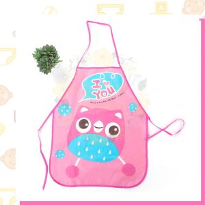 Childrens Cartoon Apron Sleeveless Waterproof and Oil-Proof Kitchen Kids Apron