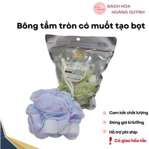 Bông tắm lưới tạo bọt dạng TRÒN  màu sắc xinh xắn (có muốt tạo bọt).
